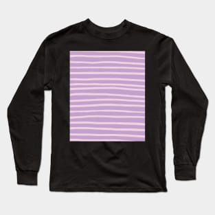 Lilac Abstract Mudcloth Lines Pattern Long Sleeve T-Shirt